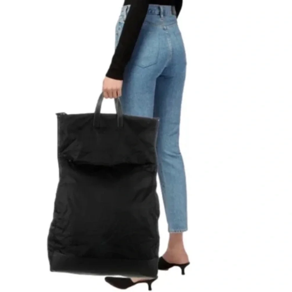 NWT ATM Anthony Thomas Melillo Black Nylon Large Foldable Backpack Bag